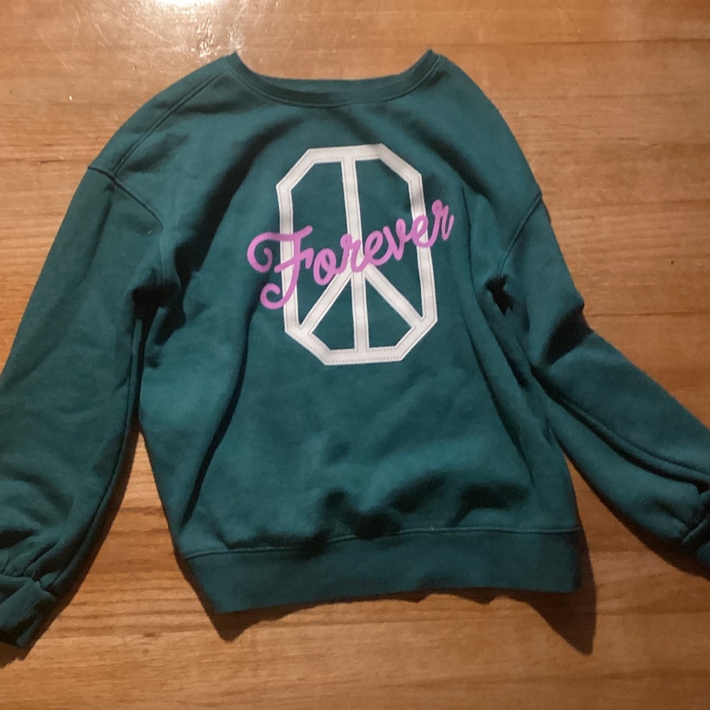 Girls Size 14 cute fur lined sweatshirt